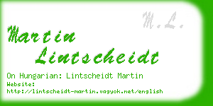 martin lintscheidt business card